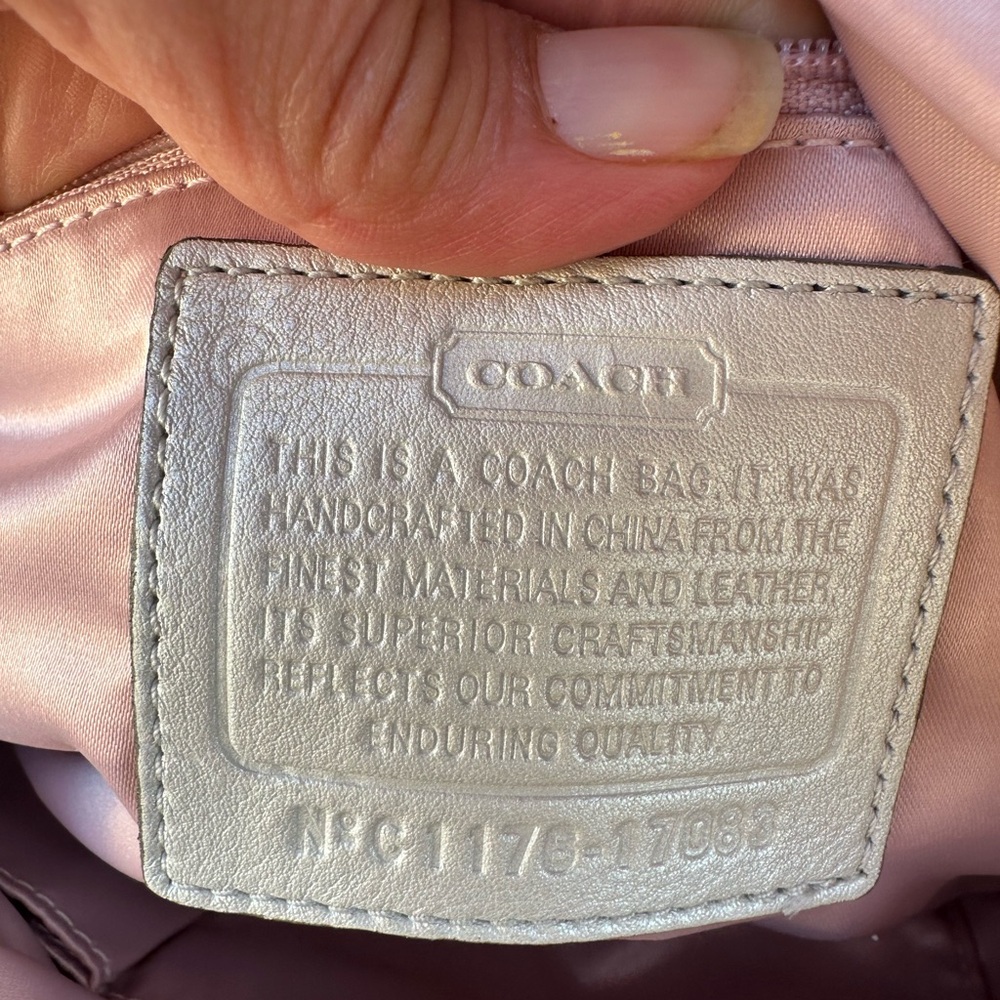 Authentic Coach Kristin Op Art Signature IKAT Sm Hippie Hobo Purse Bag 17083 - Picture 10 of 11